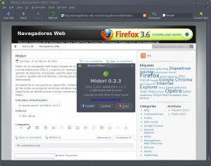 Midori v0.2.3 GNU/Linux